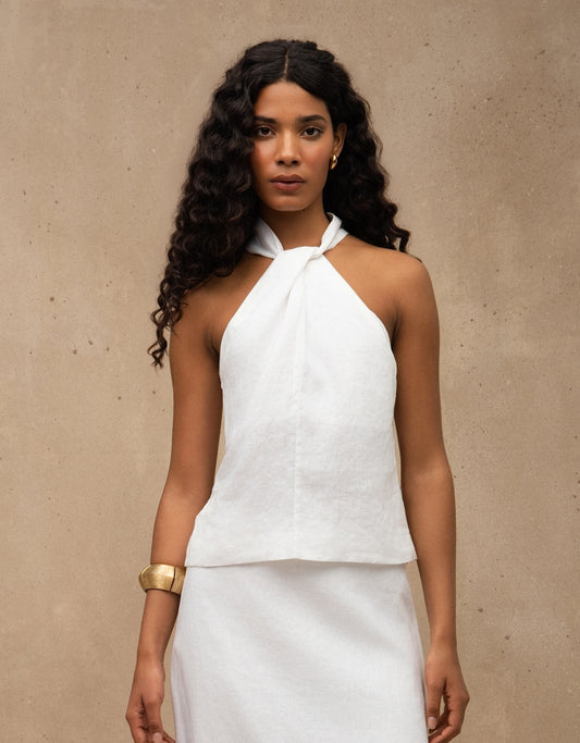 BLUSA MARINA MADRE REINA LINHO OFF WHITE