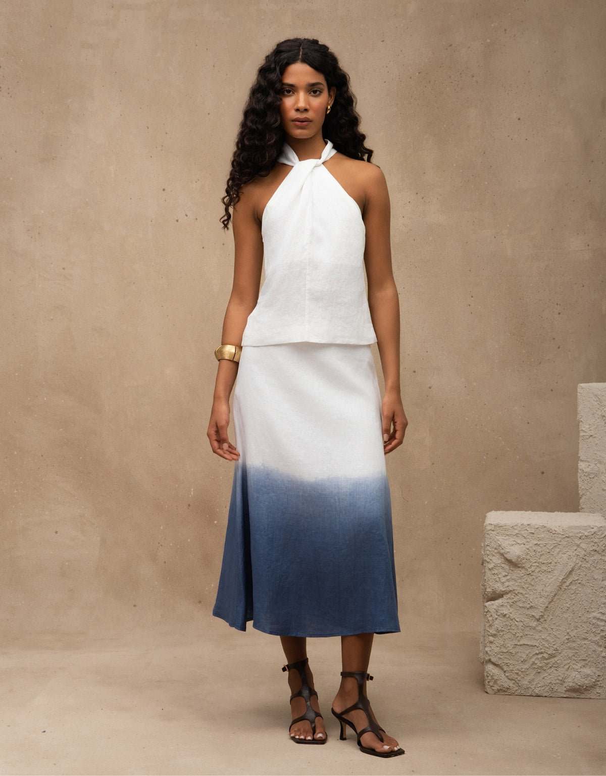 BLUSA MARINA MADRE REINA LINHO OFF WHITE