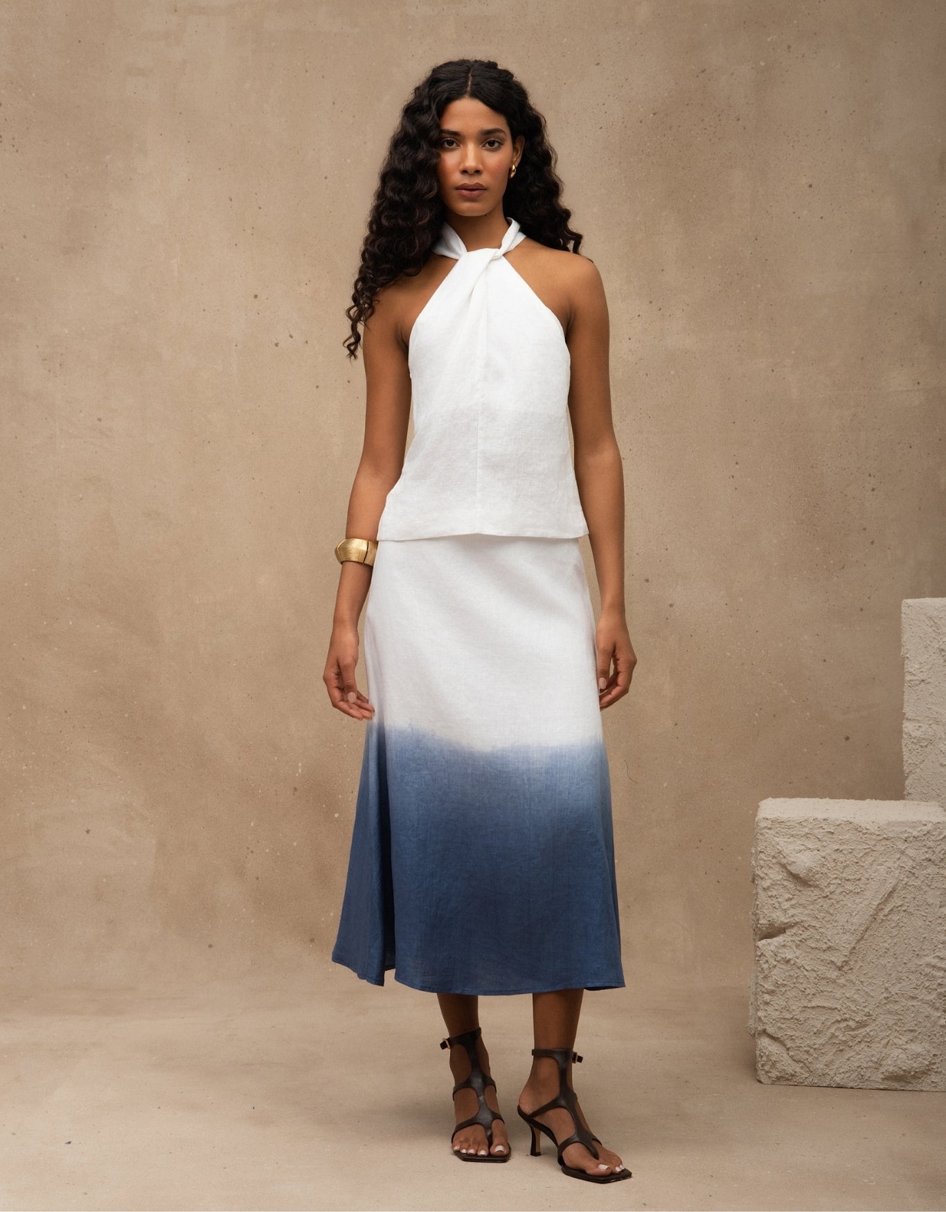 BLUSA MARINA MADRE REINA LINHO OFF WHITE