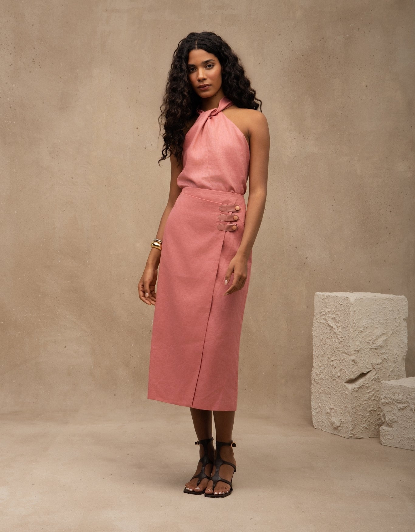 BLUSA MARINA MADRE REINA LINHO ROSA ROMÃ