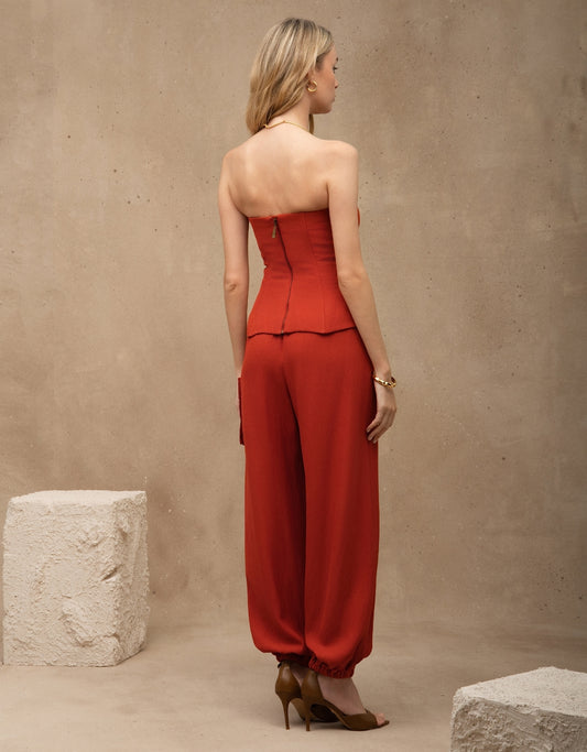 CALÇA ELIZA MADRE REINA LARANJA PAPRIKA