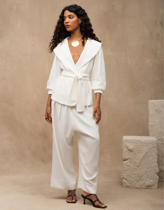 CALÇA LARA MADRE REINA ALFAIATARIA OFF WHITE