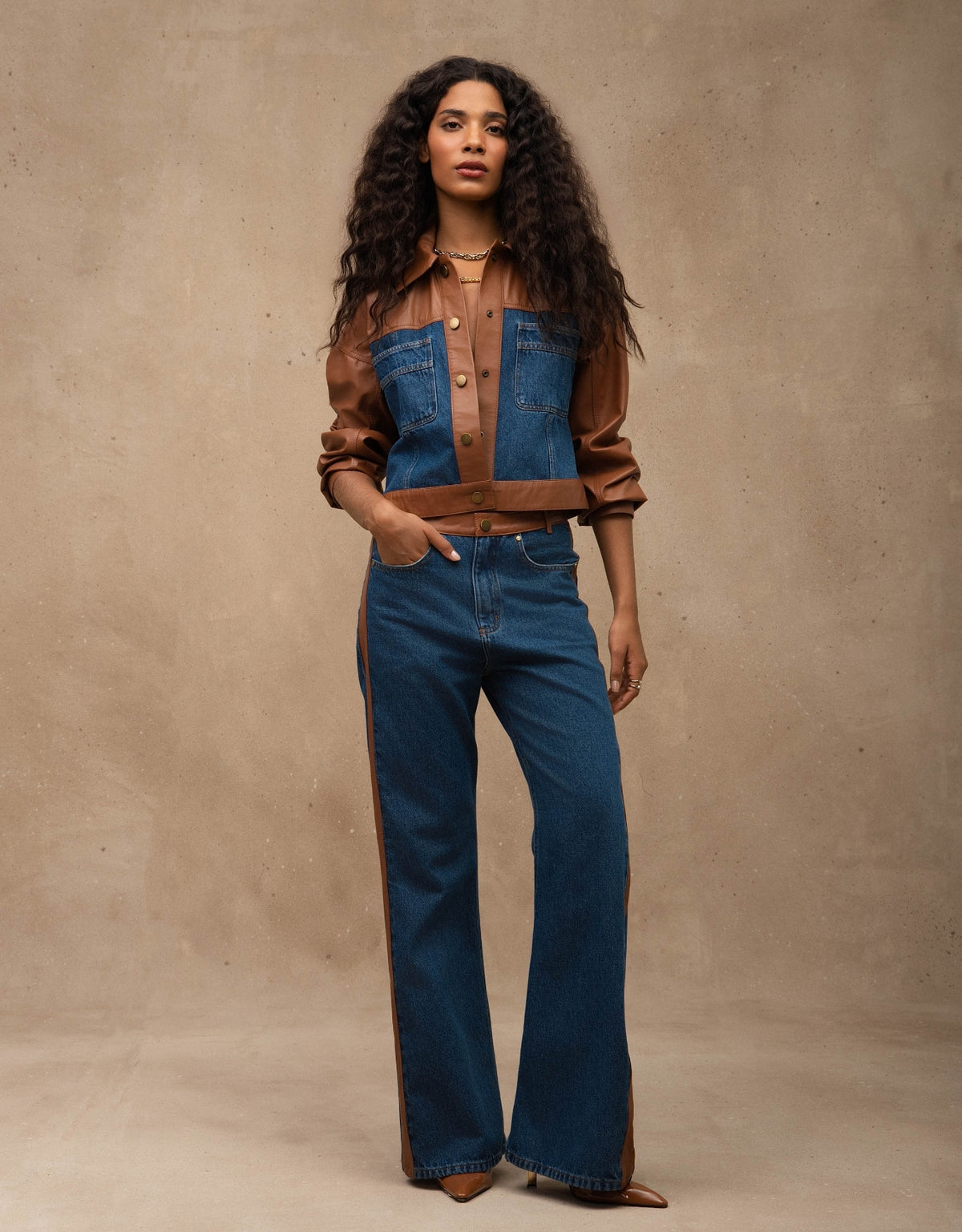 CALÇA LETTY MADRE REINA BLUE JEANS