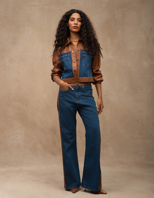 CALÇA LETTY MADRE REINA BLUE JEANS