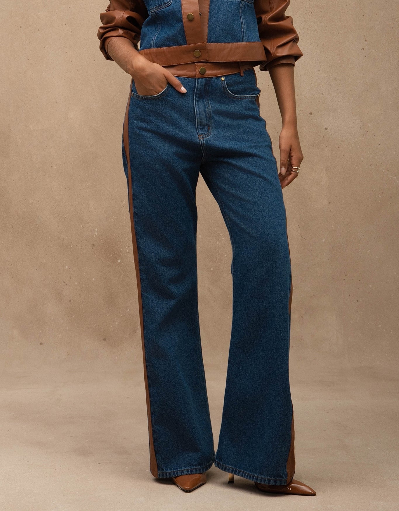 CALÇA LETTY MADRE REINA BLUE JEANS