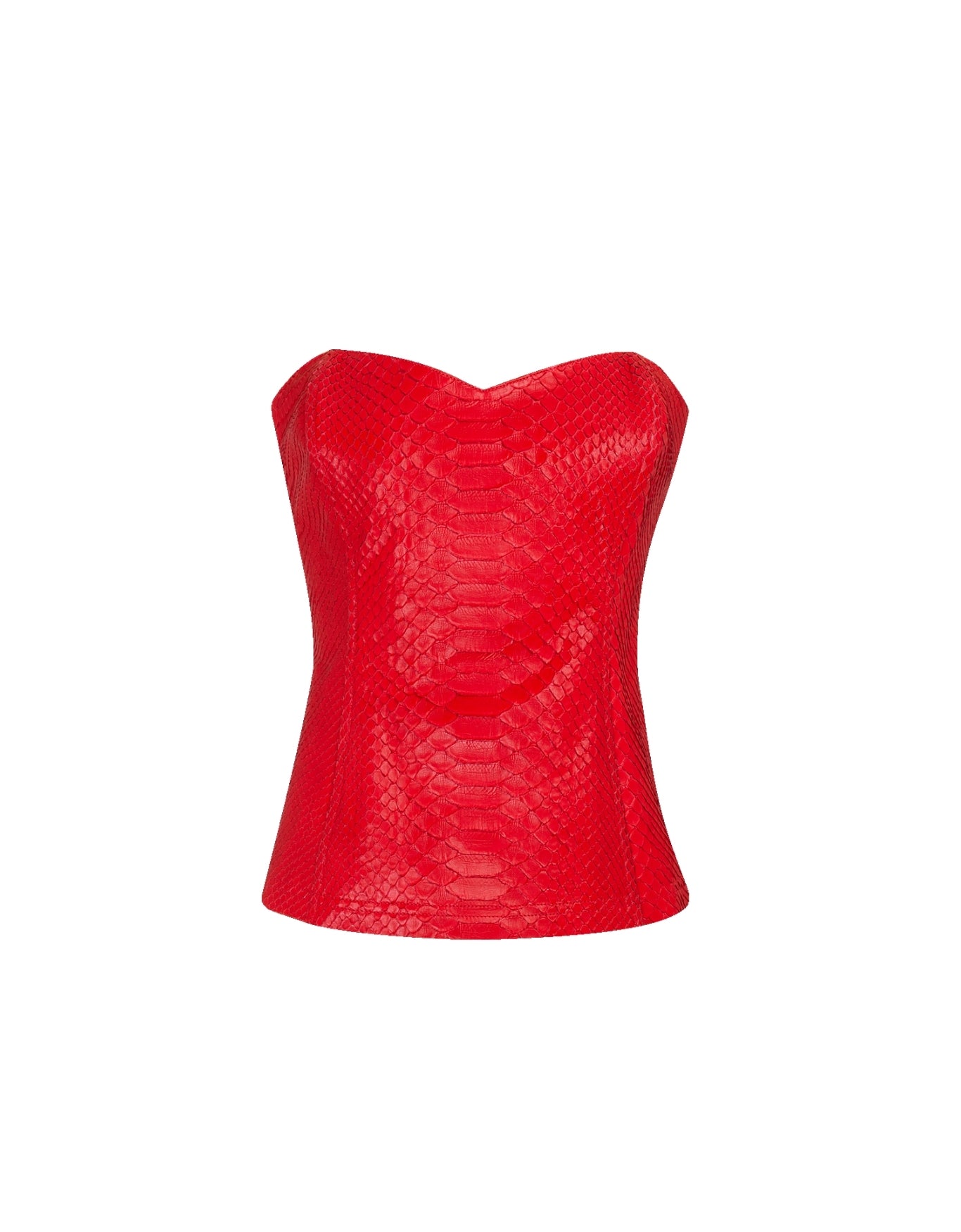 CORSET MADRE REINO PYTHON VERMELHO TOMATE