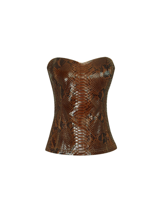 CORSET MADRE REINO PYTHON CARAMELO