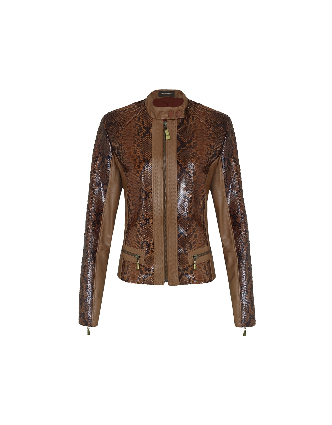 JAQUETA MILA MADRE REINA PYTHON CARAMELO