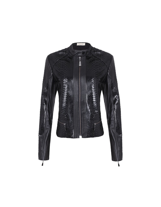JAQUETA MILA MADRE REINA PYTHON PRETO
