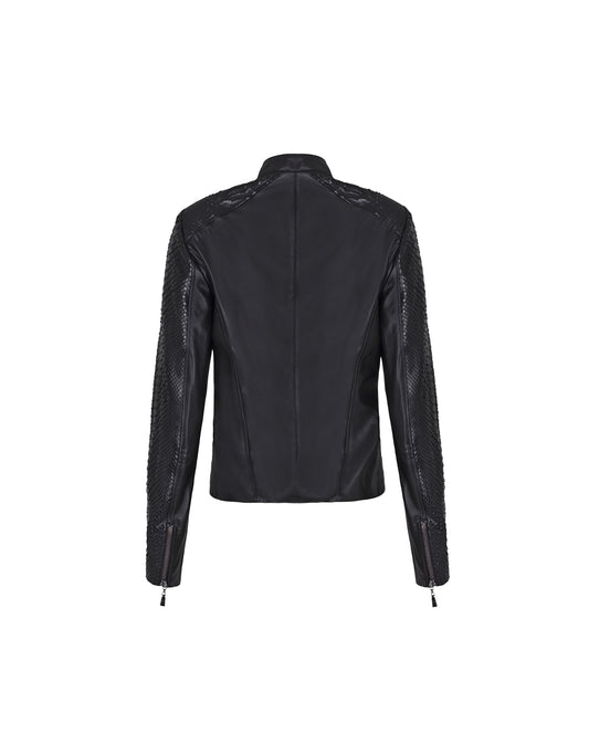 JAQUETA MILA MADRE REINA PYTHON PRETO