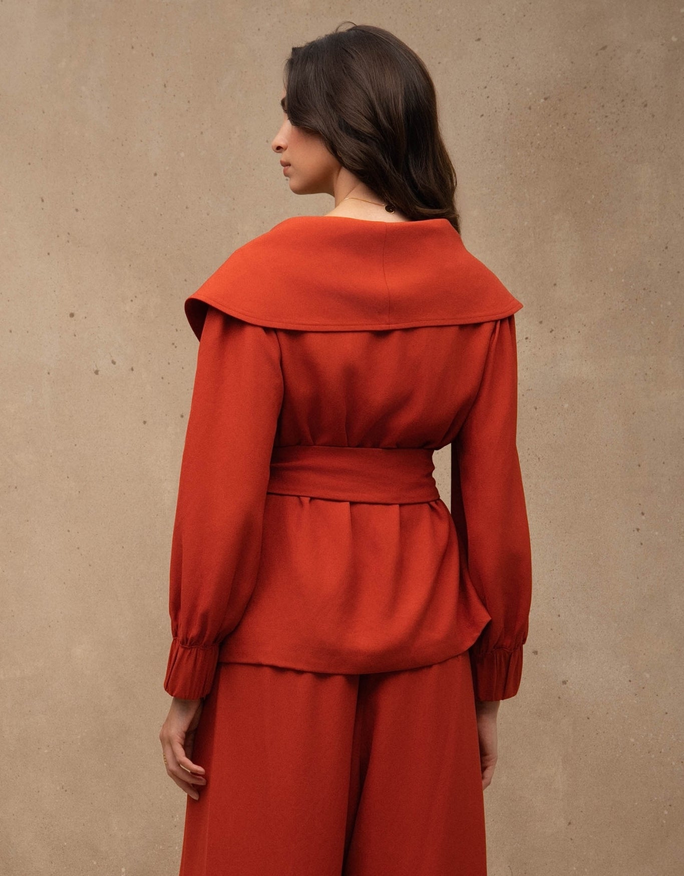 KIMONO LARA  MADRE REINA CREPE PATOU LARANJA PAPRIKA