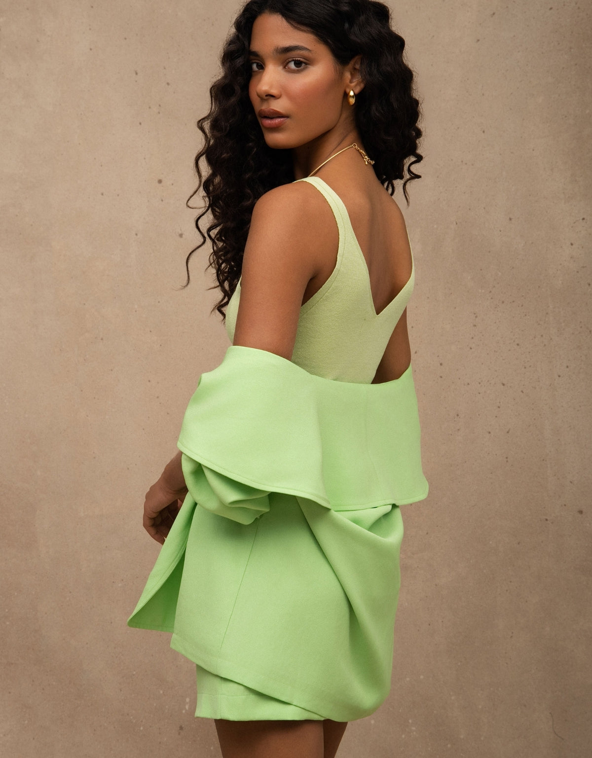 REGATA AMELIE MADRE REINA TRICOT VERDE MENTA