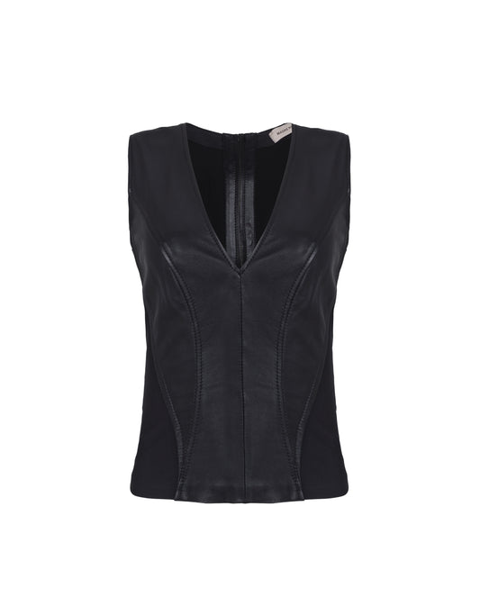 REGATA CLASSIC MADRE REINA MALHA COM COURO PRETO