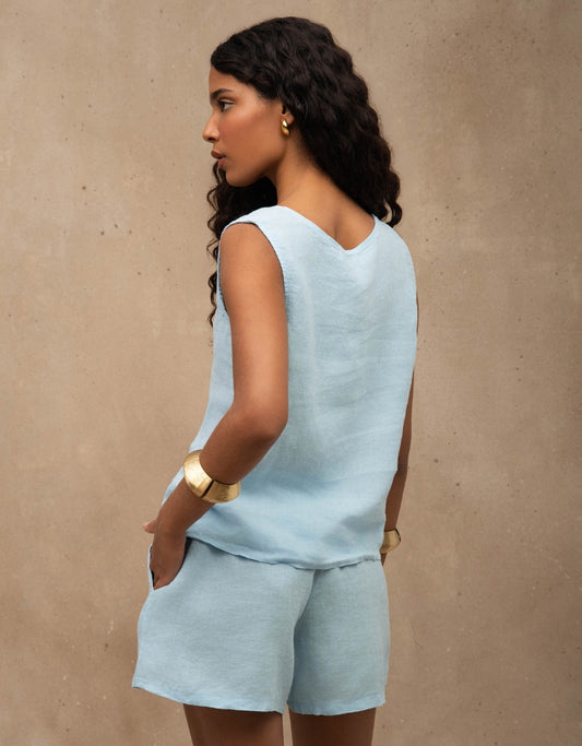 REGATA LIA MADRE REINA LINHO AZUL ÁGATA