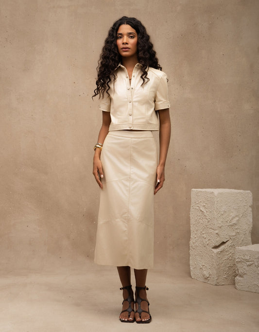 SAIA CECÍLIA MADRE REINA COURO NEW PÉROLA