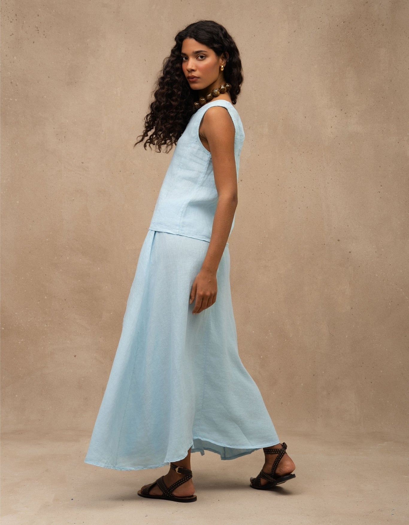 SAIA NINA MADRE REINA LINHO AZUL ÁGATA