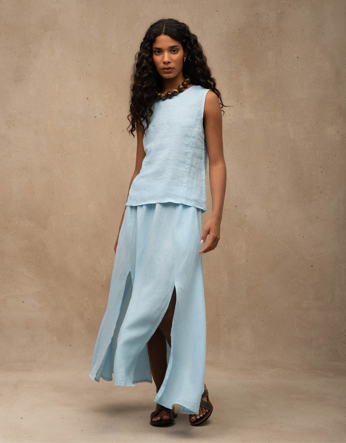 SAIA NINA MADRE REINA LINHO AZUL ÁGATA