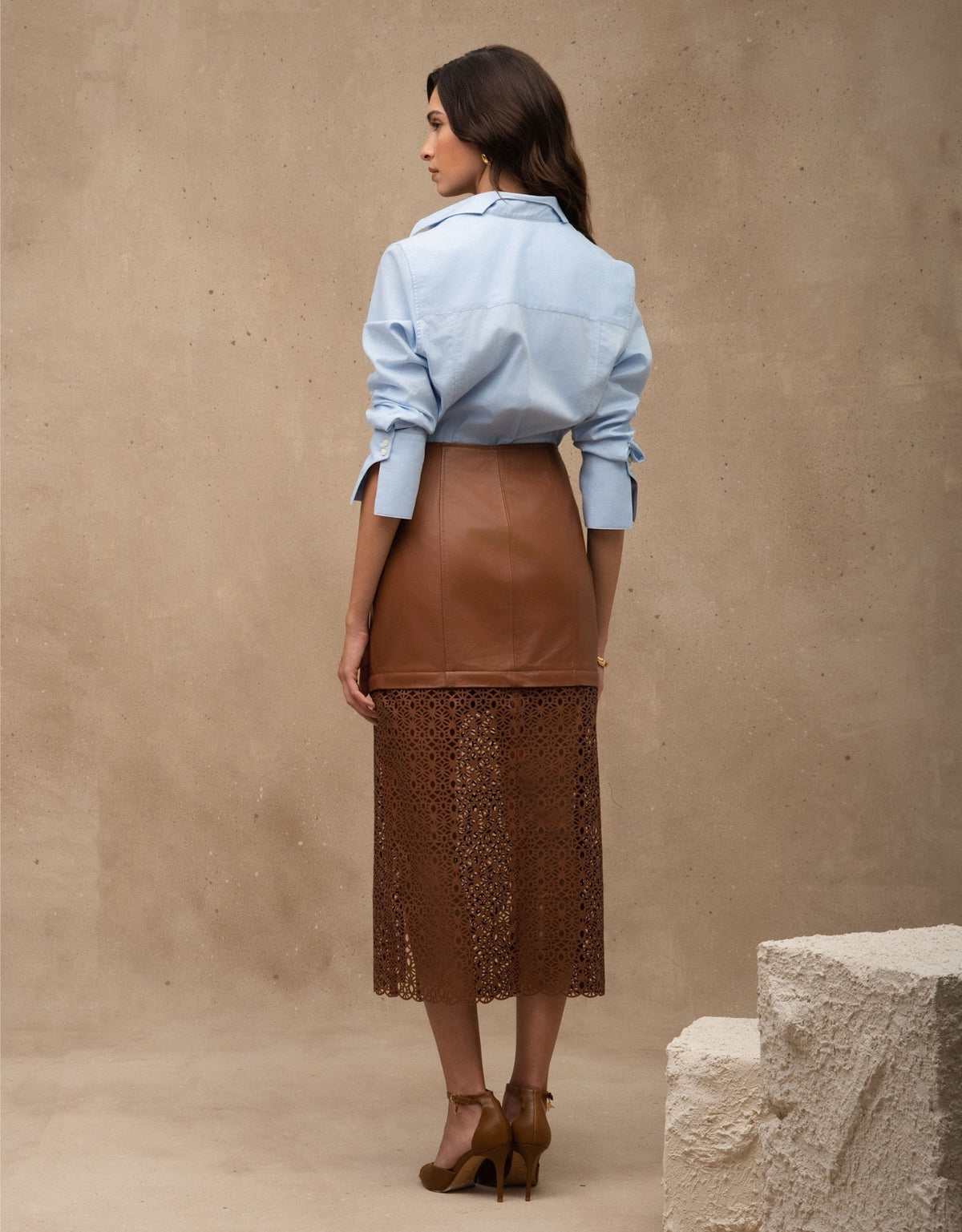 SAIA PALA AYLA MADRE REINA COURO CARAMELO