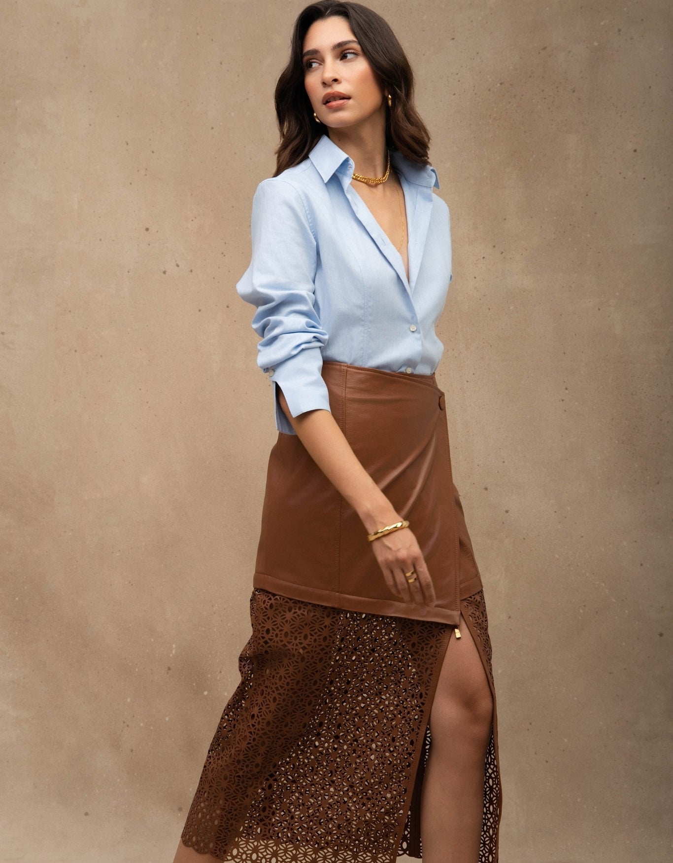 SAIA PALA AYLA MADRE REINA COURO CARAMELO