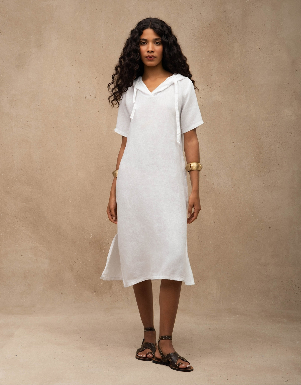 VESTIDO CAMILA MADRE REINA LINHO BRANCO