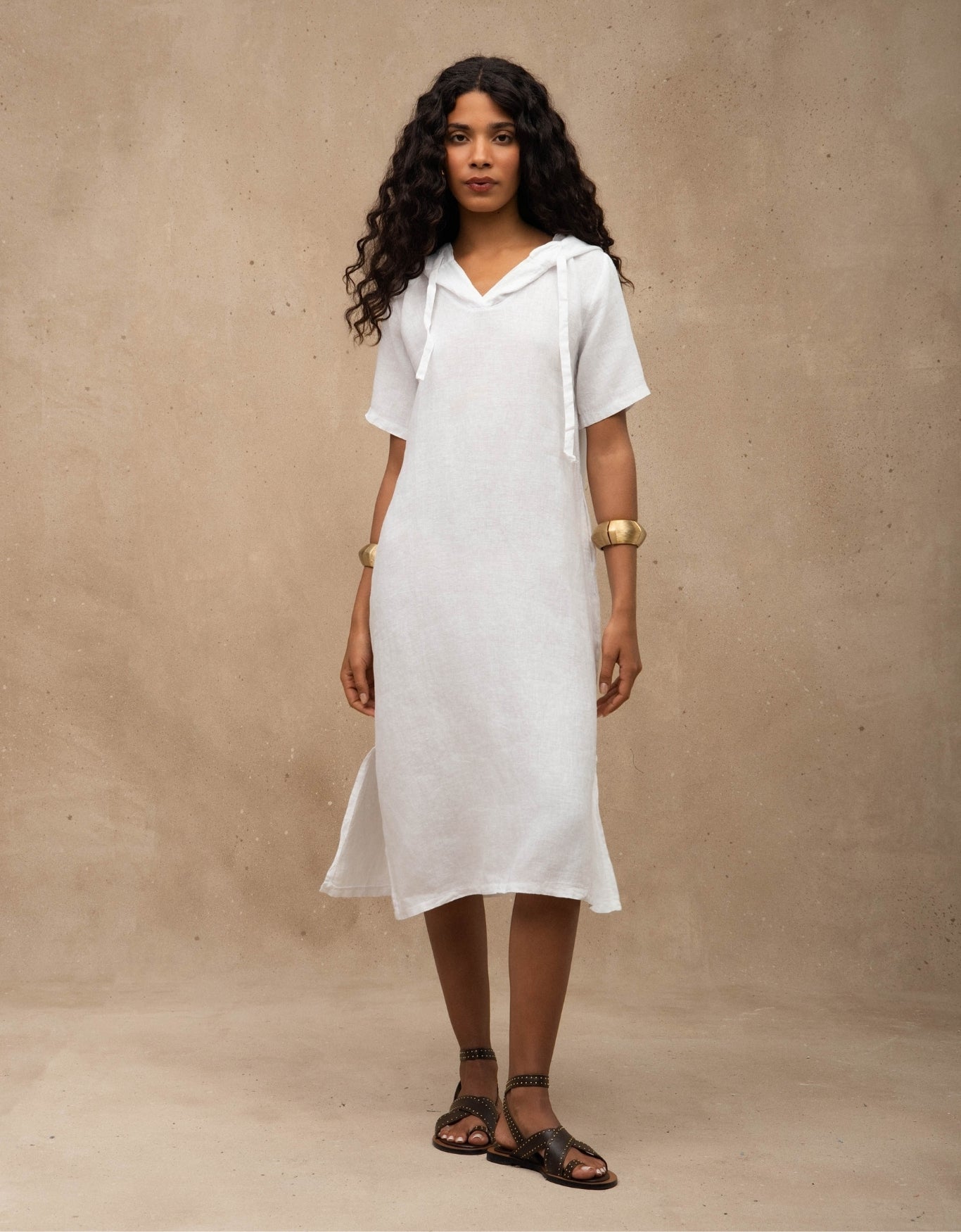 VESTIDO CAMILA MADRE REINA LINHO BRANCO