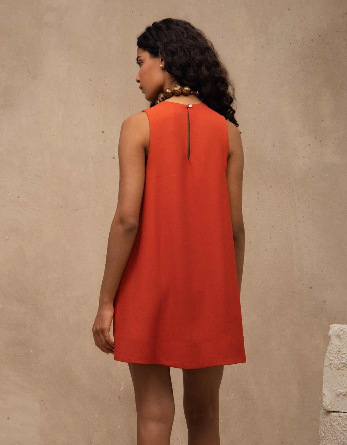 VESTIDO MARTINA MADRE REINA ALFAIATARIA LARANJA PAPRIKA