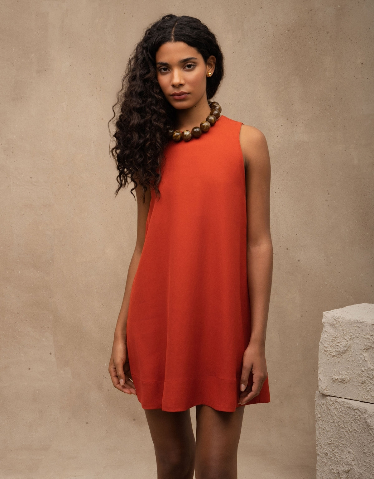 VESTIDO MARTINA MADRE REINA ALFAIATARIA LARANJA PAPRIKA